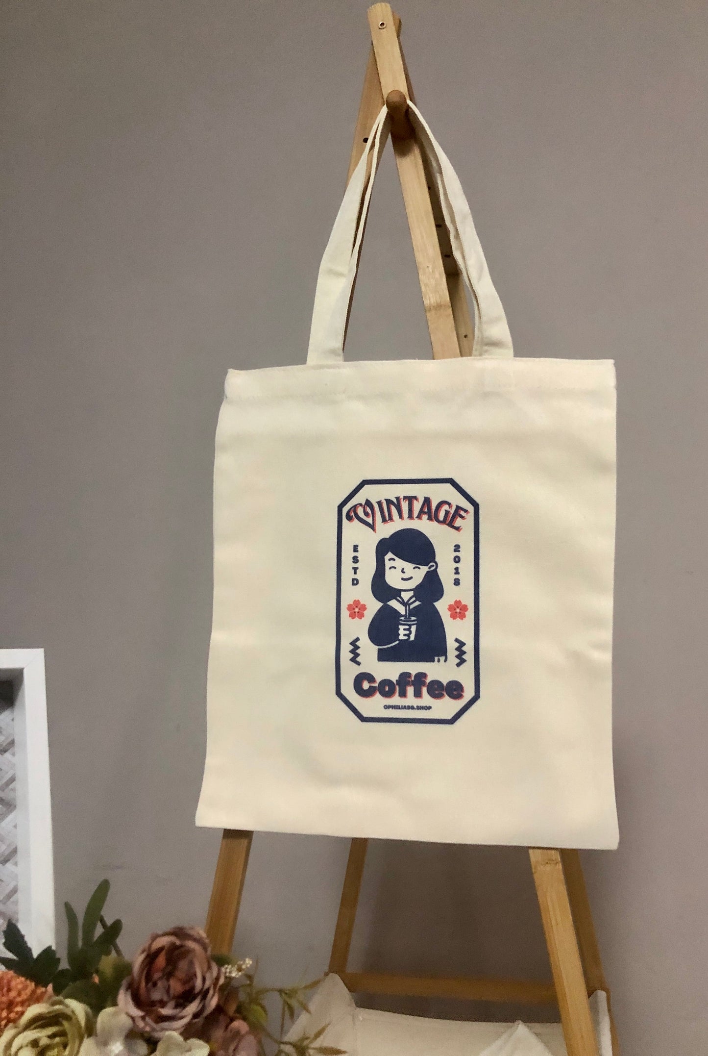 Coffee & Cozy Vintage Canvas Tote Bag