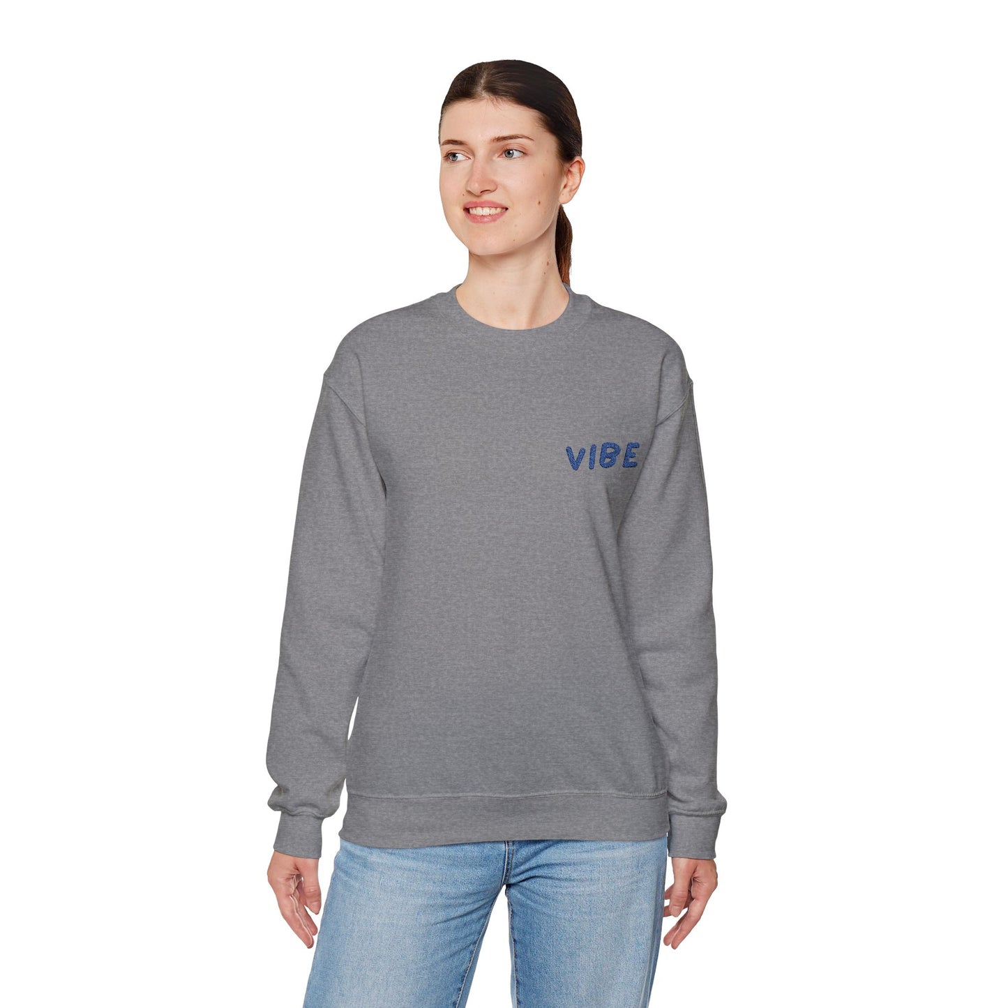 Embroidered "Vibe" Unisex Heavy Blend™ Crewneck Sweatshirt