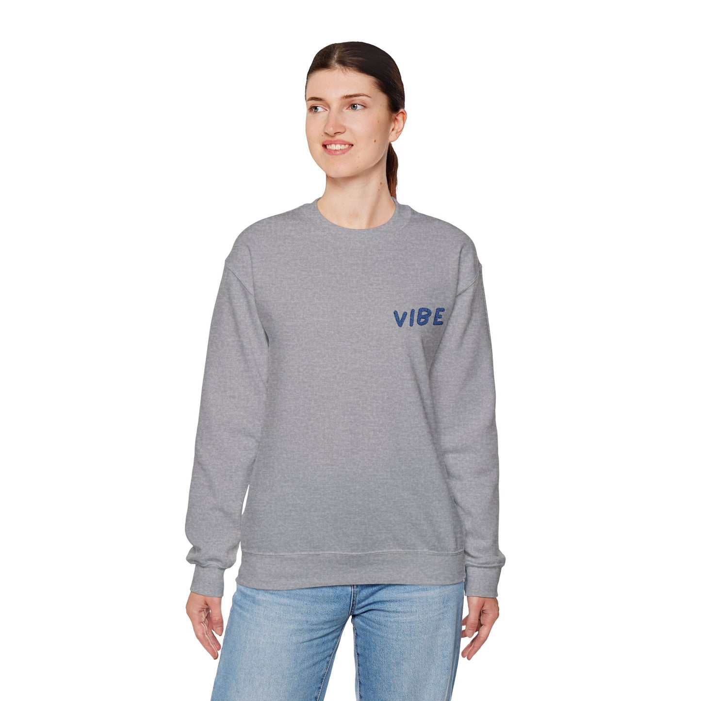 Embroidered "Vibe" Unisex Heavy Blend™ Crewneck Sweatshirt