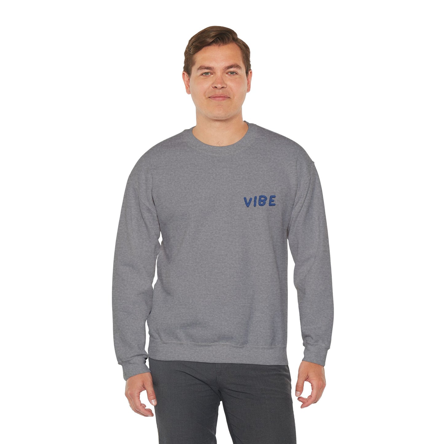 Embroidered "Vibe" Unisex Heavy Blend™ Crewneck Sweatshirt