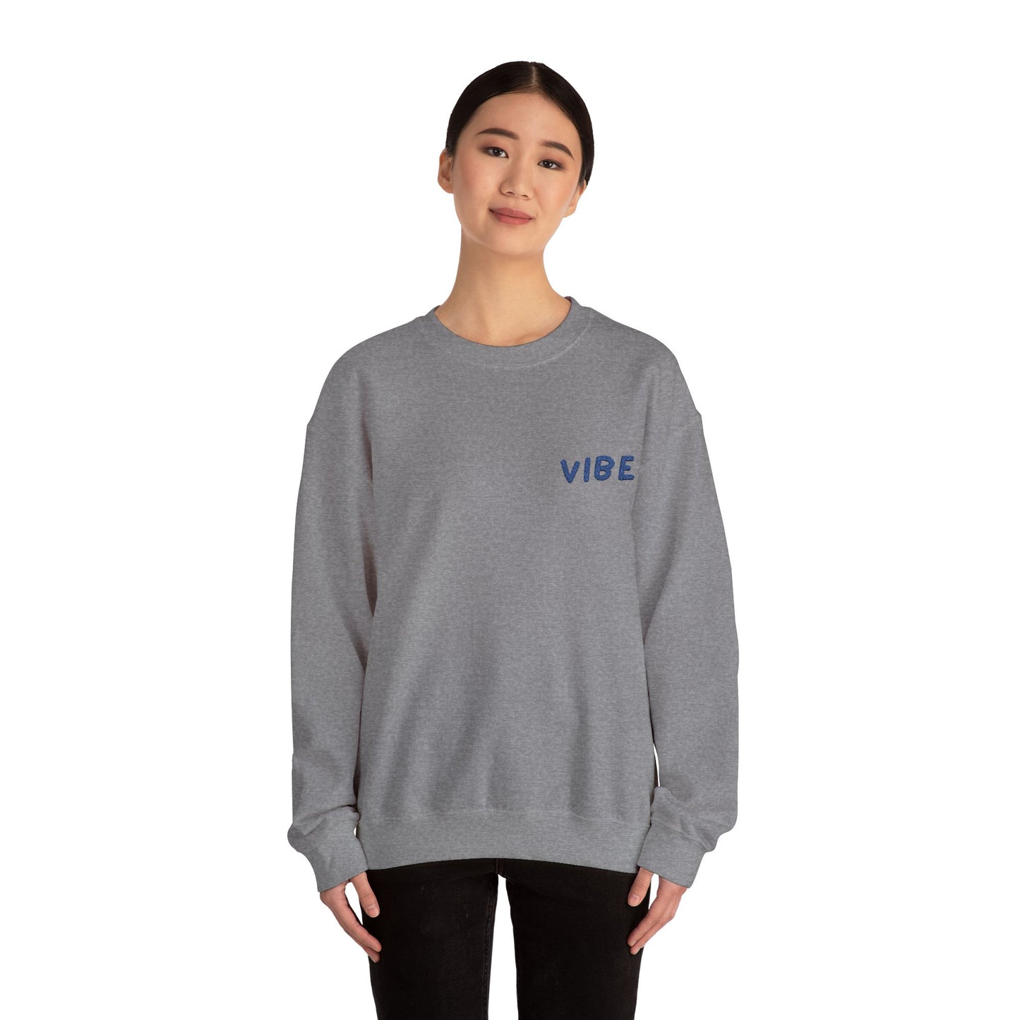 Embroidered "Vibe" Unisex Heavy Blend™ Crewneck Sweatshirt