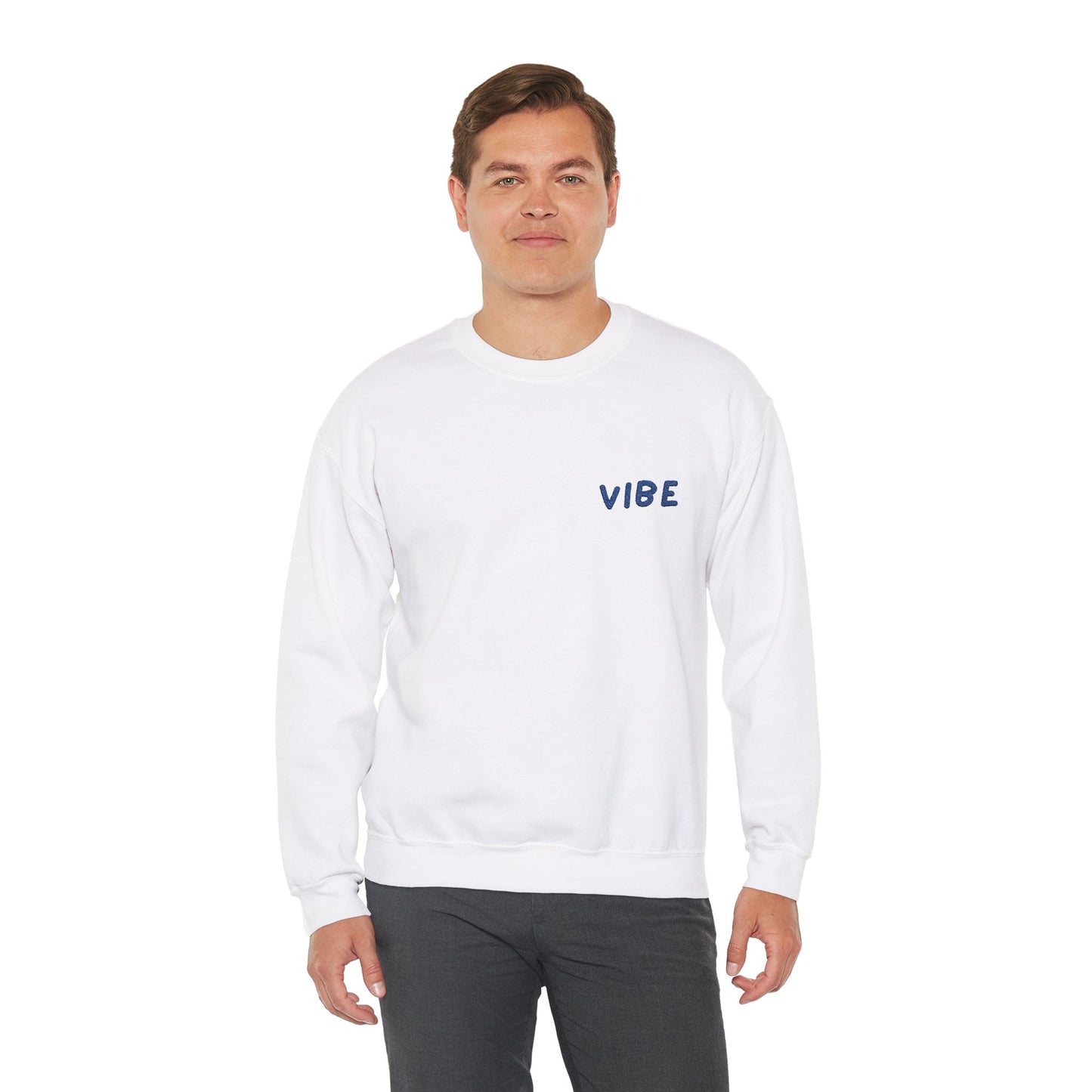 Embroidered "Vibe" Unisex Heavy Blend™ Crewneck Sweatshirt