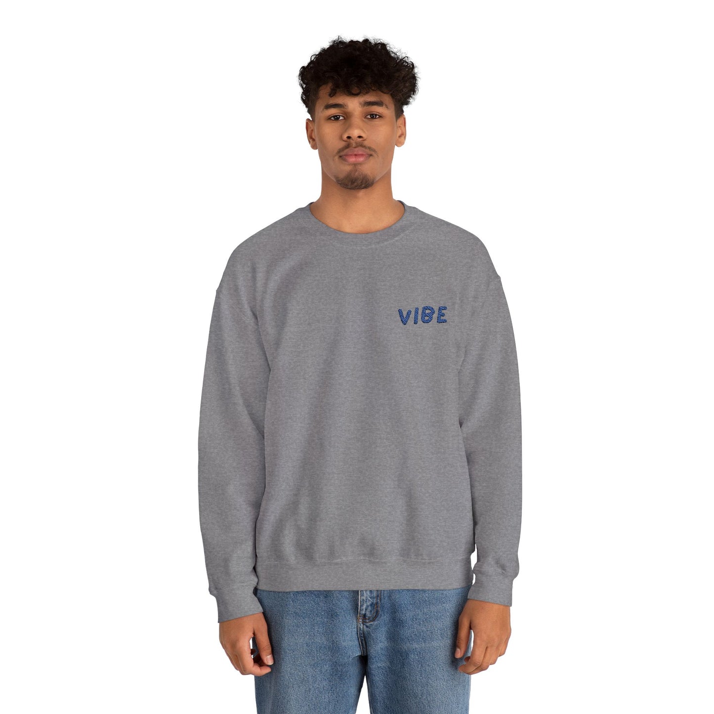 Embroidered "Vibe" Unisex Heavy Blend™ Crewneck Sweatshirt