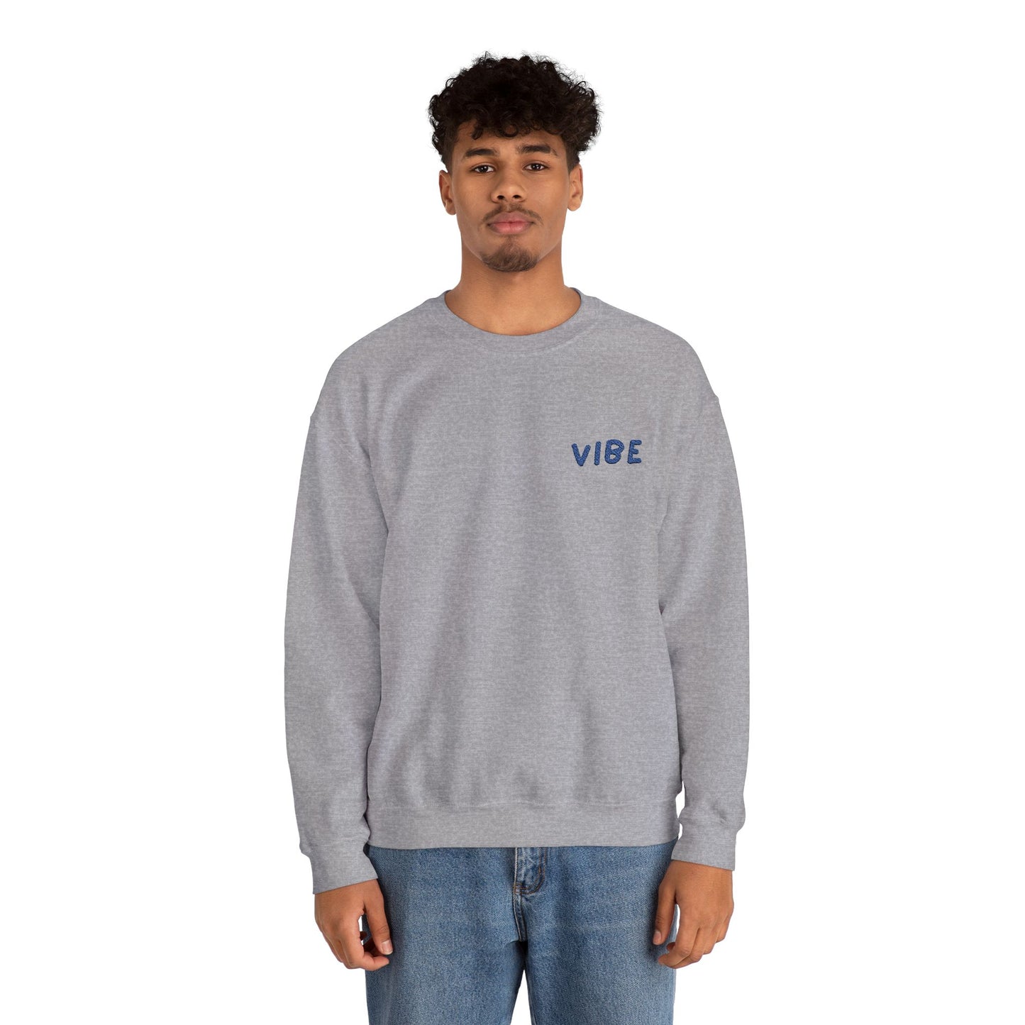 Embroidered "Vibe" Unisex Heavy Blend™ Crewneck Sweatshirt