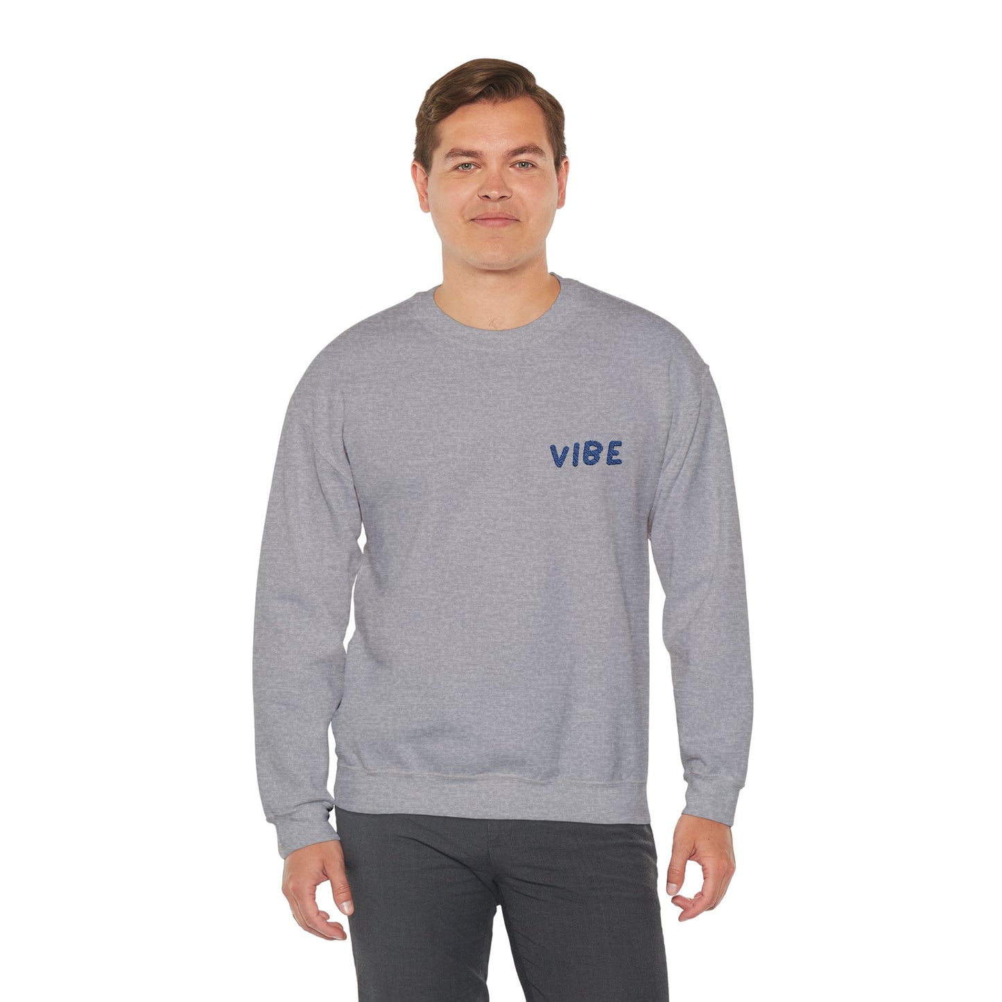 Embroidered "Vibe" Unisex Heavy Blend™ Crewneck Sweatshirt