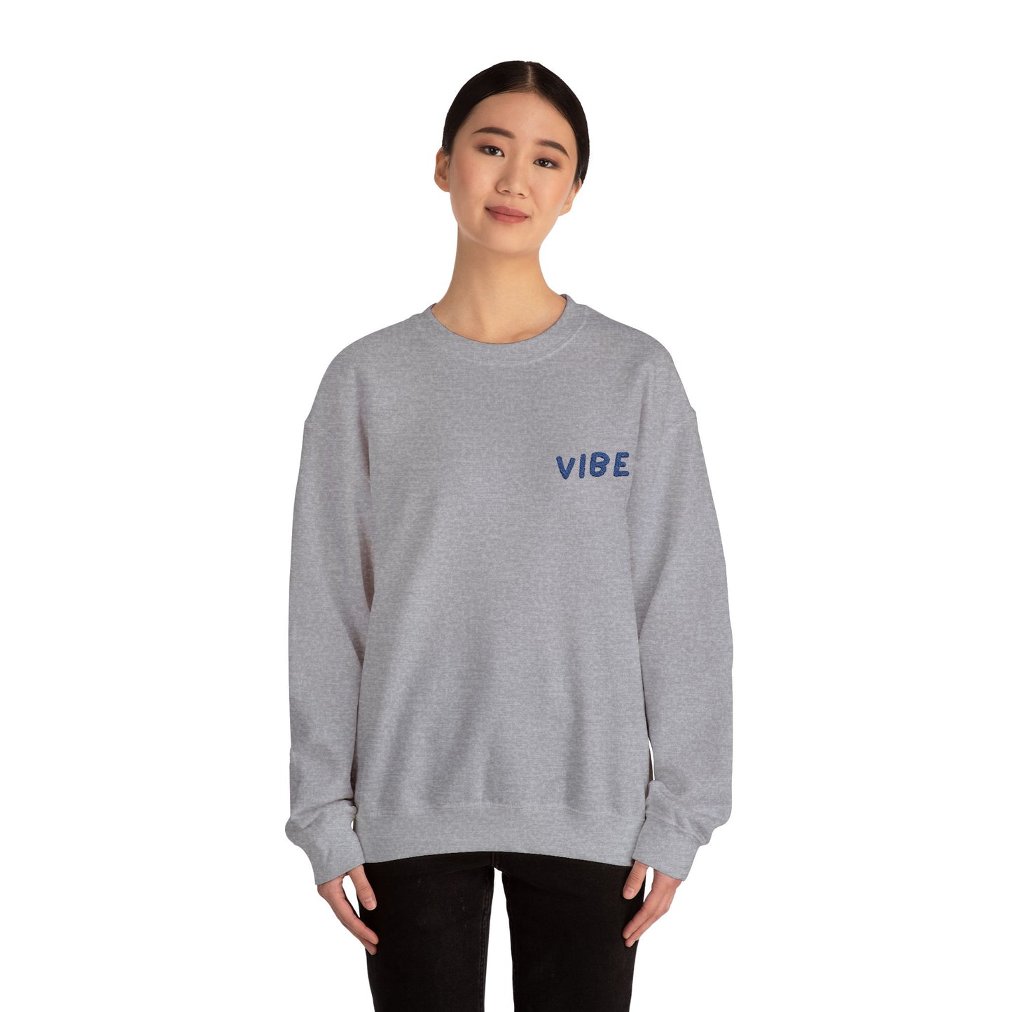 Embroidered "Vibe" Unisex Heavy Blend™ Crewneck Sweatshirt