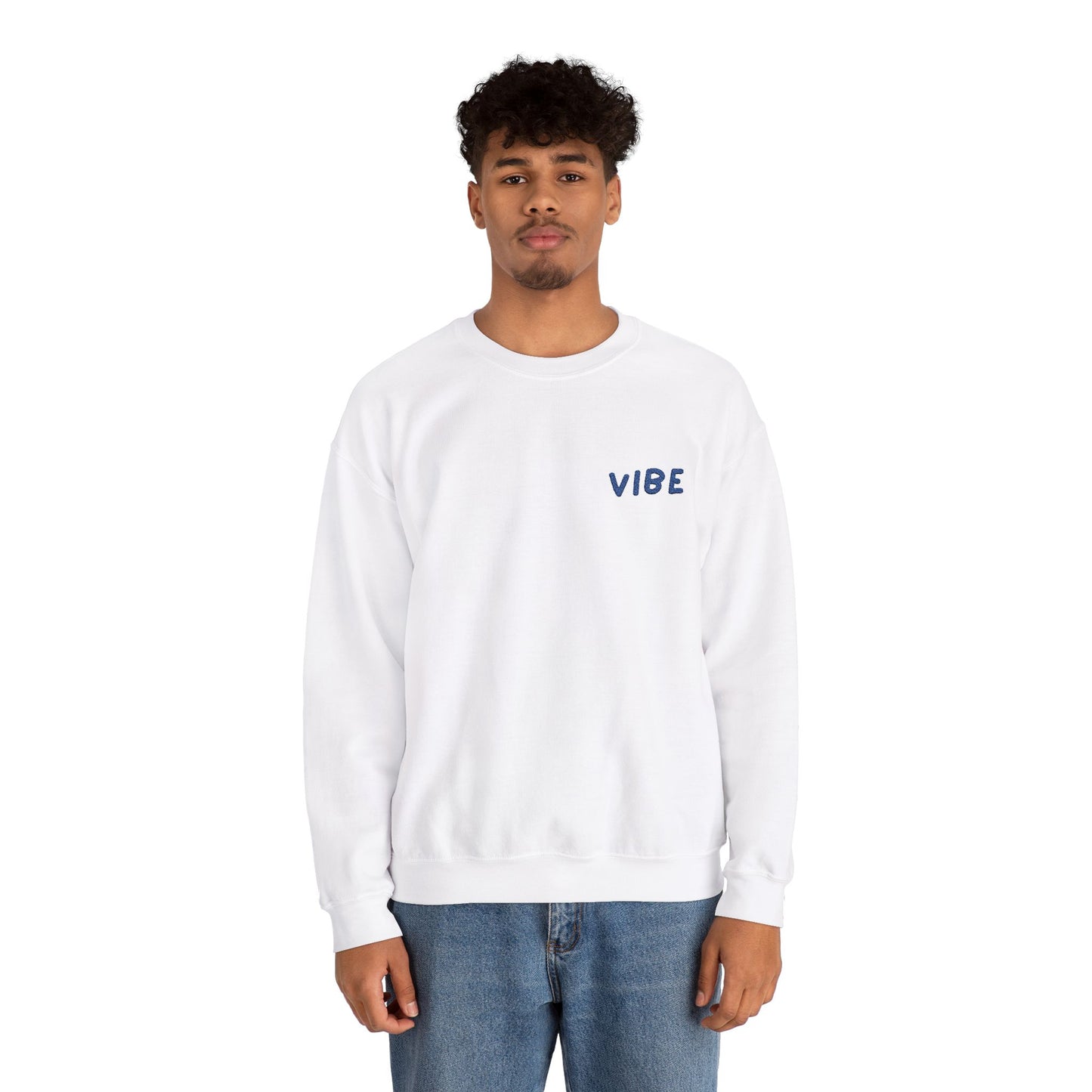 Embroidered "Vibe" Unisex Heavy Blend™ Crewneck Sweatshirt