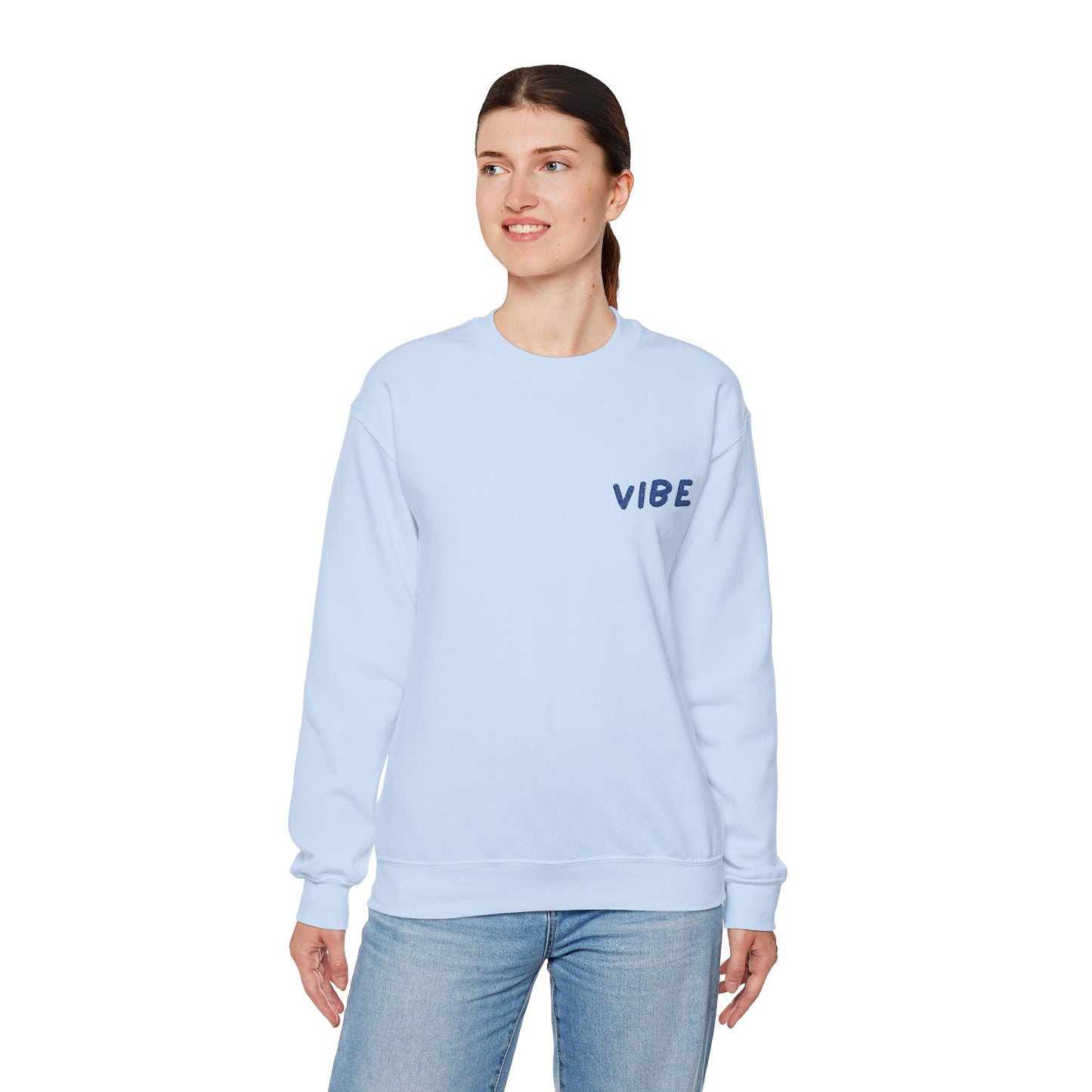 Embroidered "Vibe" Unisex Heavy Blend™ Crewneck Sweatshirt