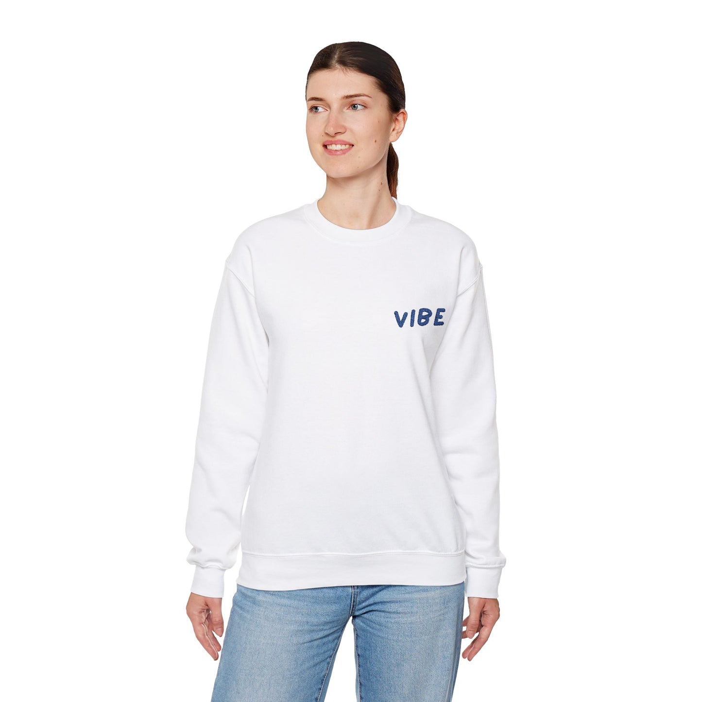 Embroidered "Vibe" Unisex Heavy Blend™ Crewneck Sweatshirt